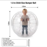 Inflatable Bumper Ball & Bubble Soccer – 1M / 1.5M Sizes – Heavy-Duty PVC Transparent Zorb Ball - crowna