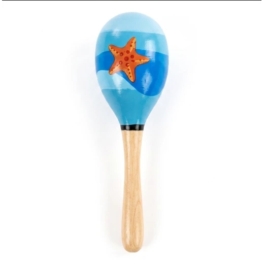 Kids Wooden Maracas Musical Toy - Educational Percussion Shaker for Toddlers