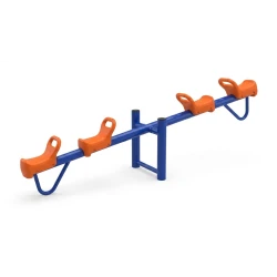 Heavy-Duty 4-Seater Seesaw for Kids - Durable Outdoor Playground Equipment.