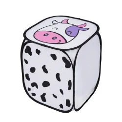 Foldable Fabric Toy Storage Bin - Pop-up Cartoon Organizer for Kids' Toys & Laundry.