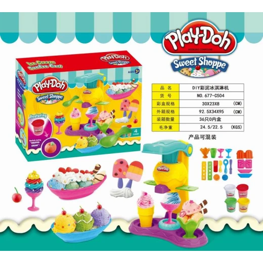 مجموعة متجر الحلويات (Sweet Shoppe) - آلة الآيس كريم (677-C504) - مجموعة معجون تشكيل الآيس كريم - ماي دولي - Image 2