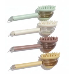 2-in-1 Pet Grooming Brush with Shampoo Dispenser – Soft Silicone Dog & Cat Bath Scrubber for Deep Cleaning and Massaging.