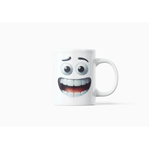 كوب سيراميك بطبعة وجه مضحك سعة 11 أونصة - بي كرافتّي - Image 2