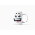 كوب سيراميك بطبعة وجه مضحك سعة 11 أونصة - بي كرافتّي