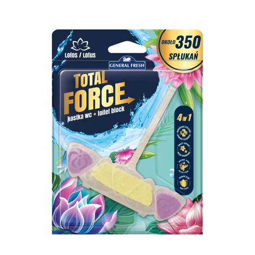 Total Force Toilet Rim Block 3 in 1 Hygiene Cleanliness foaming Intense Lotus 40g Total Force Toilet Rim Block 3 in 1 Hygiene Cleanliness foaming Intense Lotus 40g