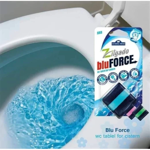 Blu FORCE Toilet Cistern Block Hygiene Cleanliness coloring Ocean Fresh 2 pcs 100g - Force - Image 2
