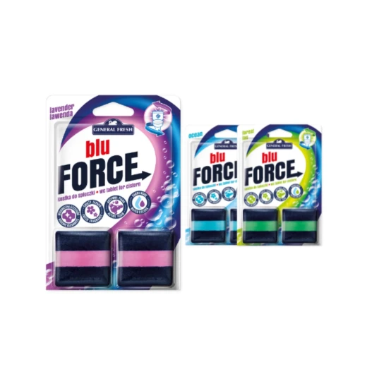 Blu FORCE Toilet Cistern Block Hygiene Cleanliness coloring Forest Fresh 2 pcs 100g - Force - Image 2