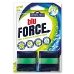 Blu FORCE Toilet Cistern Block Hygiene Cleanliness coloring Forest Fresh 2 pcs 100g - Force