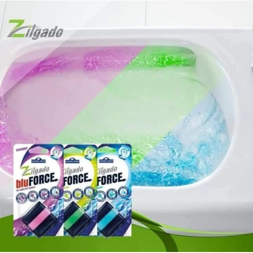 Blu FORCE Toilet Cistern Block Hygiene Cleanliness coloring Forest Fresh 2 pcs 100g - Force - Image 3