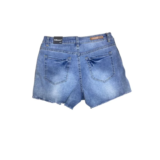 Dollhouse Women's High-Waisted Glitter Detail Denim Shorts – Blue Size 11 - Dollhouse - Image 2