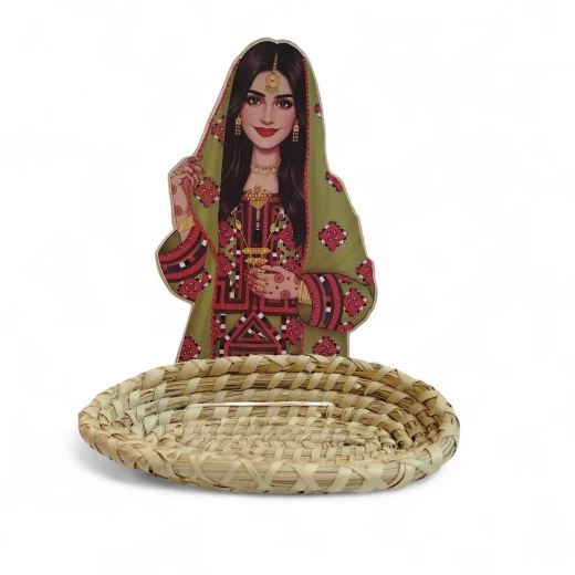 Heritage Serving Basket (Traditional Girl Design) 20×25 cm / EID CANDY Heritage Serving Basket (Traditional Girl Design) 20×25 cm / EID CANDY