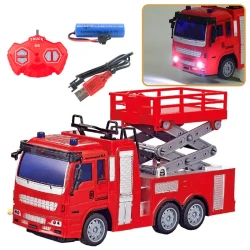 Remote Control Fire City Rescue Vehicle Lift Car