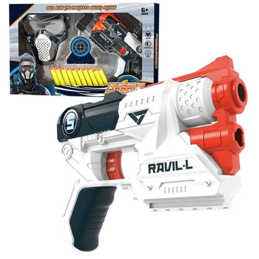 Warfare Heat Soft Space Gun (826-65A) Safe EVA Bullets, Includes Gun, Mask, Dart, and 10 Soft Bullets Fun Toy for Boys Ages 6+ Warfare Heat Soft Space Gun (826-65A) Safe EVA Bullets, Includes Gun, Mask, Dart, and 10 Soft Bullets Fun Toy for Boys Ages 6+