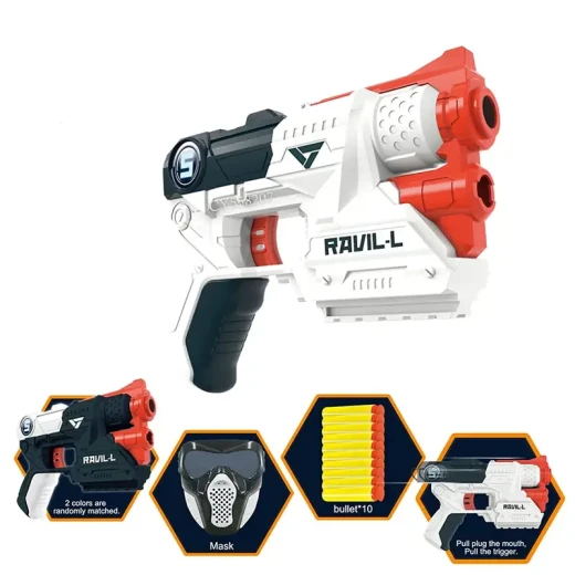 Warfare Heat Soft Space Gun (826-65A) Safe EVA Bullets, Includes Gun, Mask, Dart, and 10 Soft Bullets Fun Toy for Boys Ages 6+ - Rs Toys - Image 4