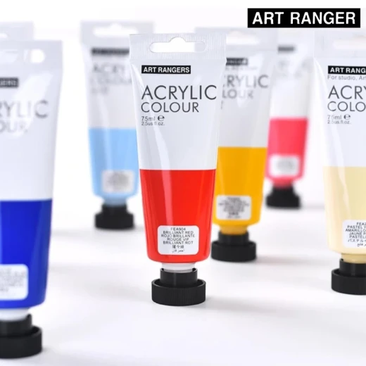 طلاء رسم اكريليك من ارت رينجر لون اسود  (75 مل) (908) - ألعاب ار اس - Image 2