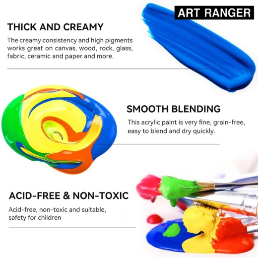 ART RANGERS Acrylic Color Tube (75ml) Gold (IFP129) - Rs Toys - Image 3