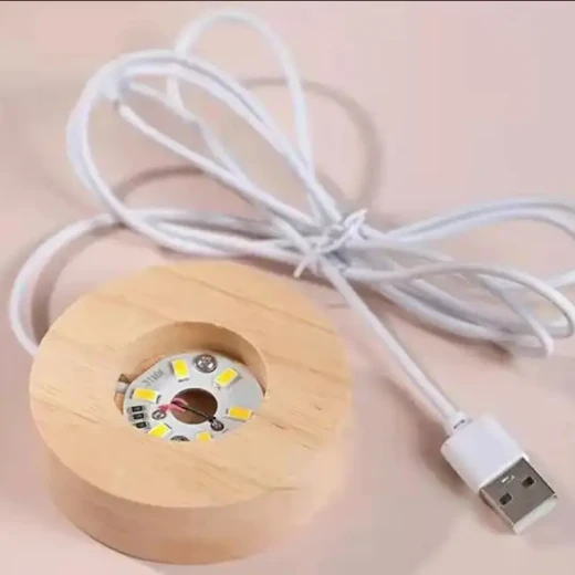 مصباح 3Dt كريستال بتصميم كوكب ساتورن ثلاثي الأبعاد قاعدة خشبية أنيقة يعمل عبر USB إضاءة LED موفرة للطاقة لديكورعصري ومثالي كهدية - ألعاب ار اس - Image 8