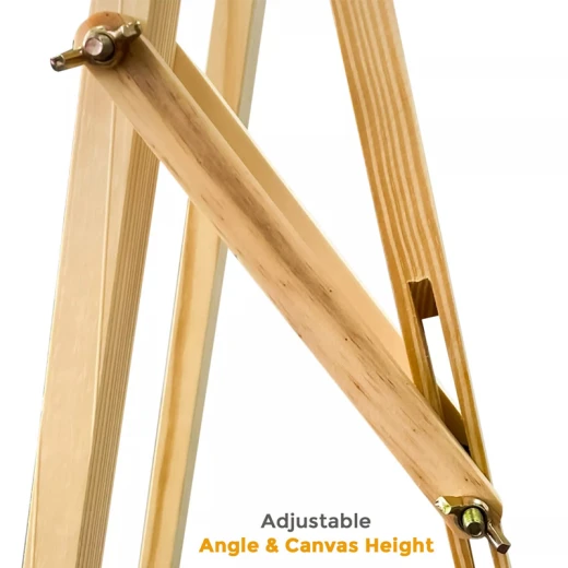 Adjustable Artist Easel Wooden 150 cm Tall Folding Easel for Painting, Sketching and Drawing  (JX-150) - Rs Toys - Image 5