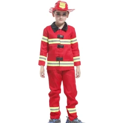 Kids Fireman Outfit – Fireman Costume Set – Fireman Cosplay for Party & Makeup Party – Children (Ages 2–4)