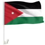 علم الأردن مع علاقة سيارة مقاس 40 × 30 سم (قماش عالي الجودة) - ألعاب ار اس