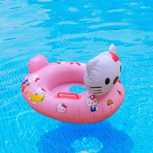 Hello Kitty Baby Swimming Tube with Handles – Kids Inflatable Pool Float Ring for Children Ages 1 to 4 Years - Rs Toys - Image 2