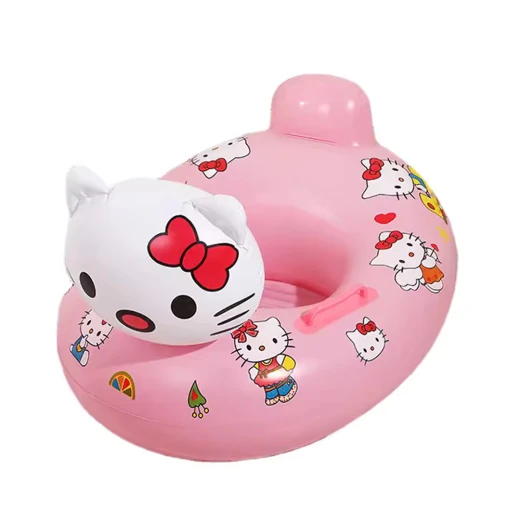 Hello Kitty Baby Swimming Tube with Handles – Kids Inflatable Pool Float Ring for Children Ages 1 to 4 Years