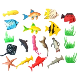 Sea Fish & Animal Figures 20 Pcs Size Approx 5 cm , high quality Plastic Filled Inside