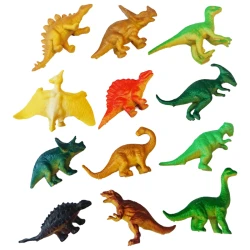 Dinosaurs Animal Figures 13 Pcs Size Approx 6 cm , High-quality Plastic Materials Solid filled plastic. not empty  , child-safe plastic.