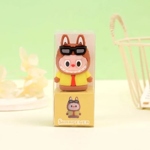 Labubu Rubber Pencil Sharpener 5 cm Brown - Labubu - Image 5