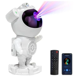 Astronaut Galaxy Projector – Star and Moon Projector with Bluetooth Speaker, Ambient Sound, Galaxy Lights for Bedroom with Timer and Remote, Nebula Night Light 360° Adjustable, Starry Space Ceiling Lamp.