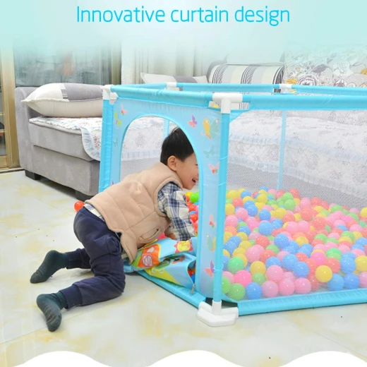 Hexagonal Baby Playpen with Mat, Foldable Tent, and Ball Pool - Safe Indoor and Outdoor Play Area - Suitable for Infants Aged 0-2 Year - Rs Toys - Image 4