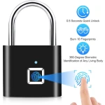 Rechargeable Antitheft Mini Smart Fingerprint Padlock Suitable for Luggage, Luggage, Door cabinets, Container Cars, Bicycles ,can Enter 10 Fingerprints (10-RS) - Rs Toys