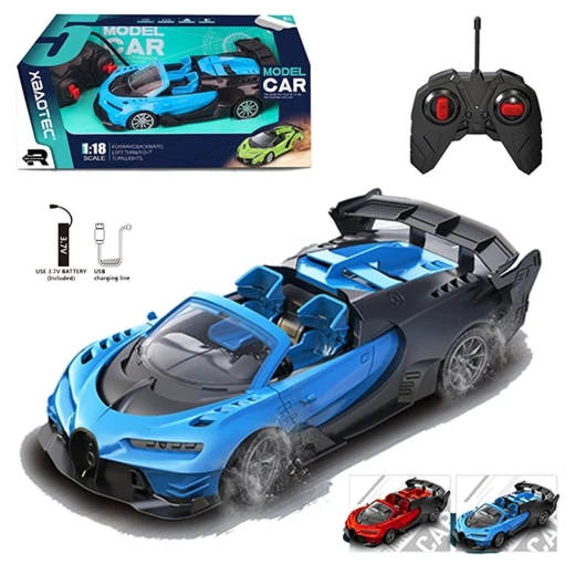 Bugatti Convertible RC Car for Kids - Scale 1:18 - 4-Channel Remote Control - 3.7V Rechargeable Battery - Working Head & Tail Lights - Ages 3+ Bugatti Convertible RC Car for Kids - Scale 1:18 - 4-Channel Remote Control - 3.7V Rechargeable Battery - Working Head & Tail Lights - Ages 3+