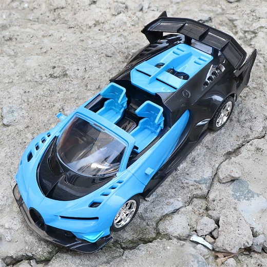 Bugatti Convertible RC Car for Kids - Scale 1:18 - 4-Channel Remote Control - 3.7V Rechargeable Battery - Working Head & Tail Lights - Ages 3+ - Rs Toys - Image 3