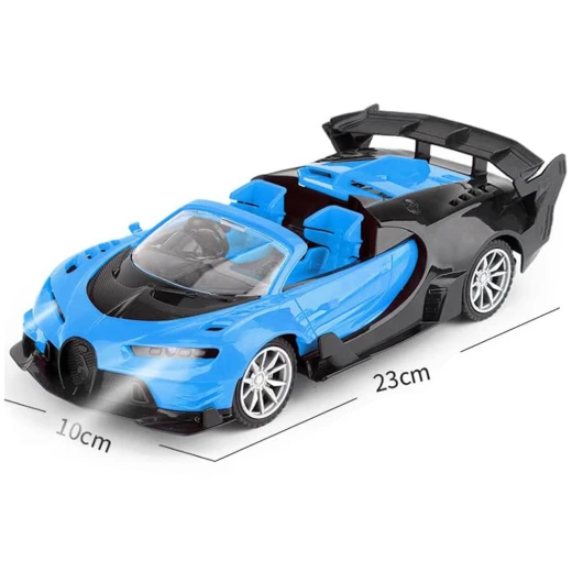 Bugatti Convertible RC Car for Kids - Scale 1:18 - 4-Channel Remote Control - 3.7V Rechargeable Battery - Working Head & Tail Lights - Ages 3+ - Rs Toys - Image 2