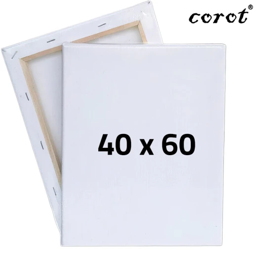 لوح كانفس مشدود من كوروت، مقاس 40 × 60 سم، وزن 280 غرام، بحبيبات متوسطة، مصنوع من القطن 100% مع طبقة جيسو تحضيرية، وإطار من خشب الصنوبر عالي الجودة. لوح كانفس مشدود من كوروت، مقاس 40 × 60 سم، وزن 280 غرام، بحبيبات متوسطة، مصنوع من القطن 100% مع طبقة جيسو تحضيرية، وإطار من خشب الصنوبر عالي الجودة.