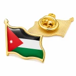 دبوس علم الأردن المعدني ثلاثي الأبعاد – بروش أنيق مطلي بالمينا مع مشبك تثبيت آمن للجاكيتات والقبعات والحقائب والبدلات والإكسسوارات الوطنية (1.8 × 2 سم) - ألعاب ار اس