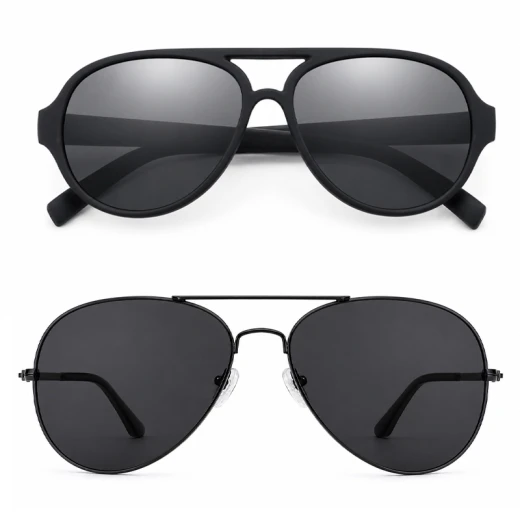 Kids Sunglasses Aviator style For Boys & Girls Plastic Frame Design UV400 Protection Anti-uv Baby Sun-shading Eyeglasses 1 Pcs -Black (KCH71-RS) - Rs Toys - Image 2
