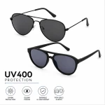 Kids Sunglasses Aviator style For Boys & Girls Plastic Frame Design UV400 Protection Anti-uv Baby Sun-shading Eyeglasses 1 Pcs -Black (KCH71-RS) - Rs Toys