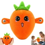 Radish Plush Touch-Sensor Interactive Figure Soft Stuffed Banana Music Piano Battery Operated Cute Learning Education for All Family Solo Mode & Double Mode - Rs Toys