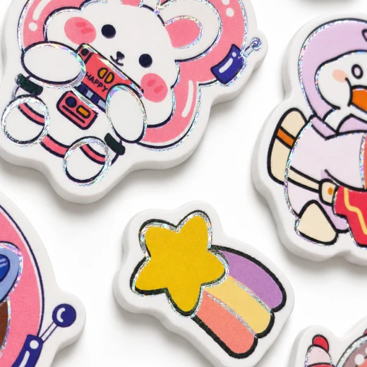 Kawaii Astronaut 3D EVA Foam Stickers for Kids, Colorful Self-Adhesive Raised Stickers for Scrapbooking, Notebooks, 14.5 × 29 cm Sheet (QSE 22701) - Rs Toys - Image 2
