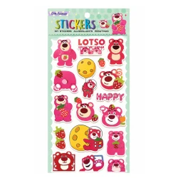 Lotso Bear 3D EVA Foam Stickers for Kids, Colorful Self-Adhesive Raised Stickers for Scrapbooking, Notebooks, 14.5 × 29 cm Sheet (QSE 22701)