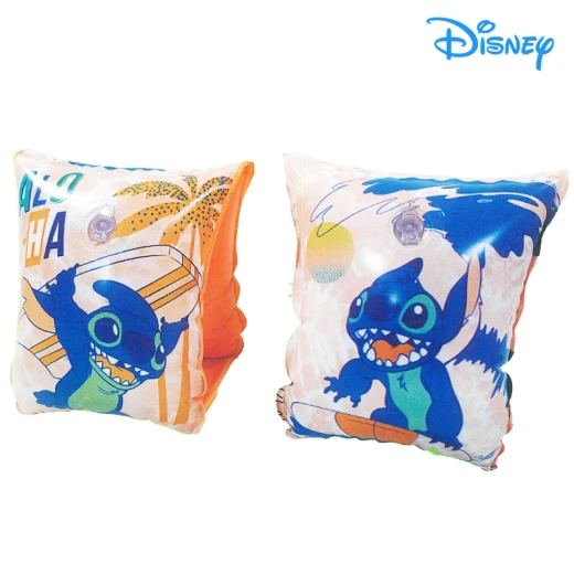 Original Licensed Disney Stitch Kids Inflatable Swimming Arm Bands, Durable PVC Water Arm Band for Children Ages 2–6 Years, Pack of 2, 18 × 12 cm (34798601) - Disney - Image 3