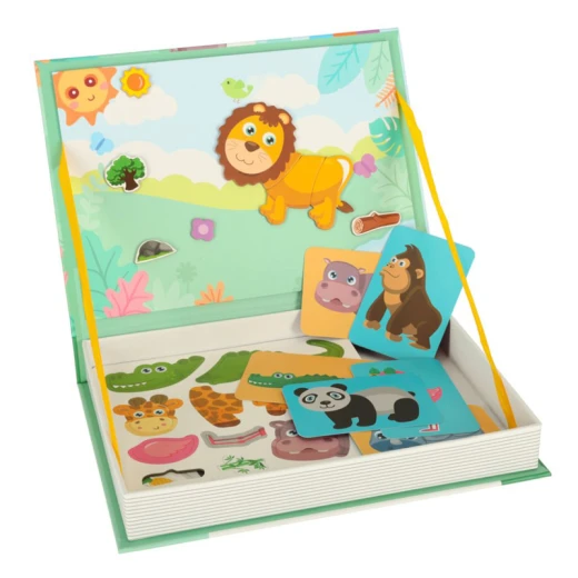 كتاب ألغاز مغناطيسي حيوانات السفاري (47 قطعة) - مناسب للأعمار 3 سنوات فما فوق - ألعاب ار اس - Image 3