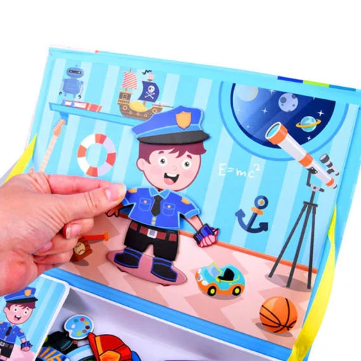 Color Day - Magnetic Puzzle Book, Boy Changing Clothes (59 Pcs) - Suitable for Ages 3 Years & Up - Rs Toys - Image 5