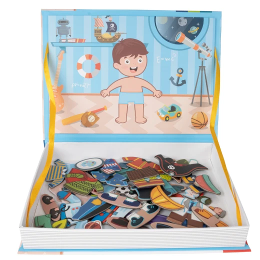 Color Day - Magnetic Puzzle Book, Boy Changing Clothes (59 Pcs) - Suitable for Ages 3 Years & Up - Rs Toys - Image 6