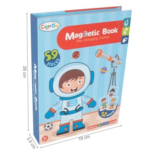 Color Day - Magnetic Puzzle Book, Boy Changing Clothes (59 Pcs) - Suitable for Ages 3 Years & Up - Rs Toys - Image 9