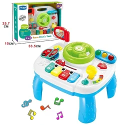 Adjustable 2-in-1 Little Racers Drive Educational Table with Light & Sound – Fun Learning Toy for Children 12+ Months