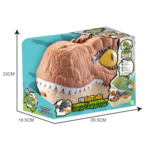Dinosaur Assembly Toy Set -Realistic Electric DIY Kit with Light & Sound, Inertia Dinosaur Storage Toy | For Ages 3+ - Rs Toys - Image 2