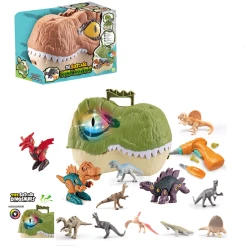 Dinosaur Assembly Toy Set -Realistic Electric DIY Kit with Light & Sound, Inertia Dinosaur Storage Toy | For Ages 3+